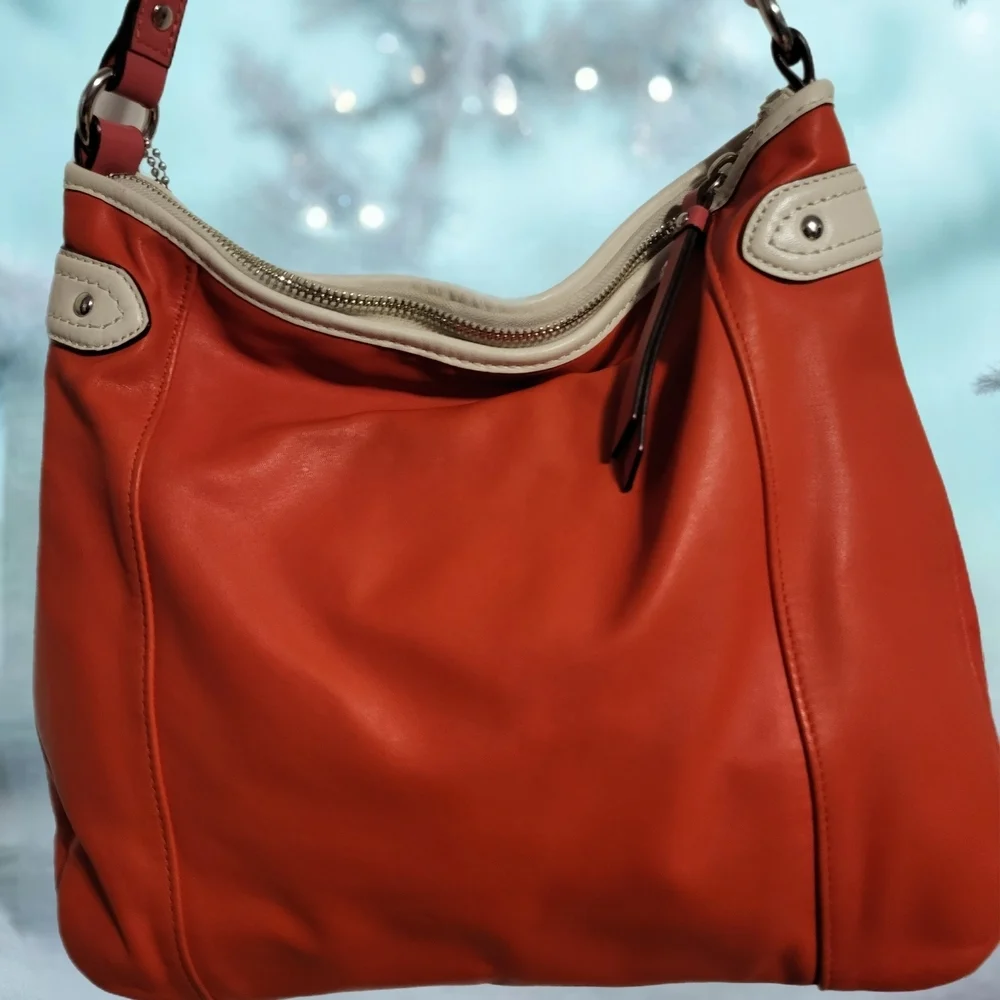 Coach Daisy Spectator Leather Convertible Hobo Bag.